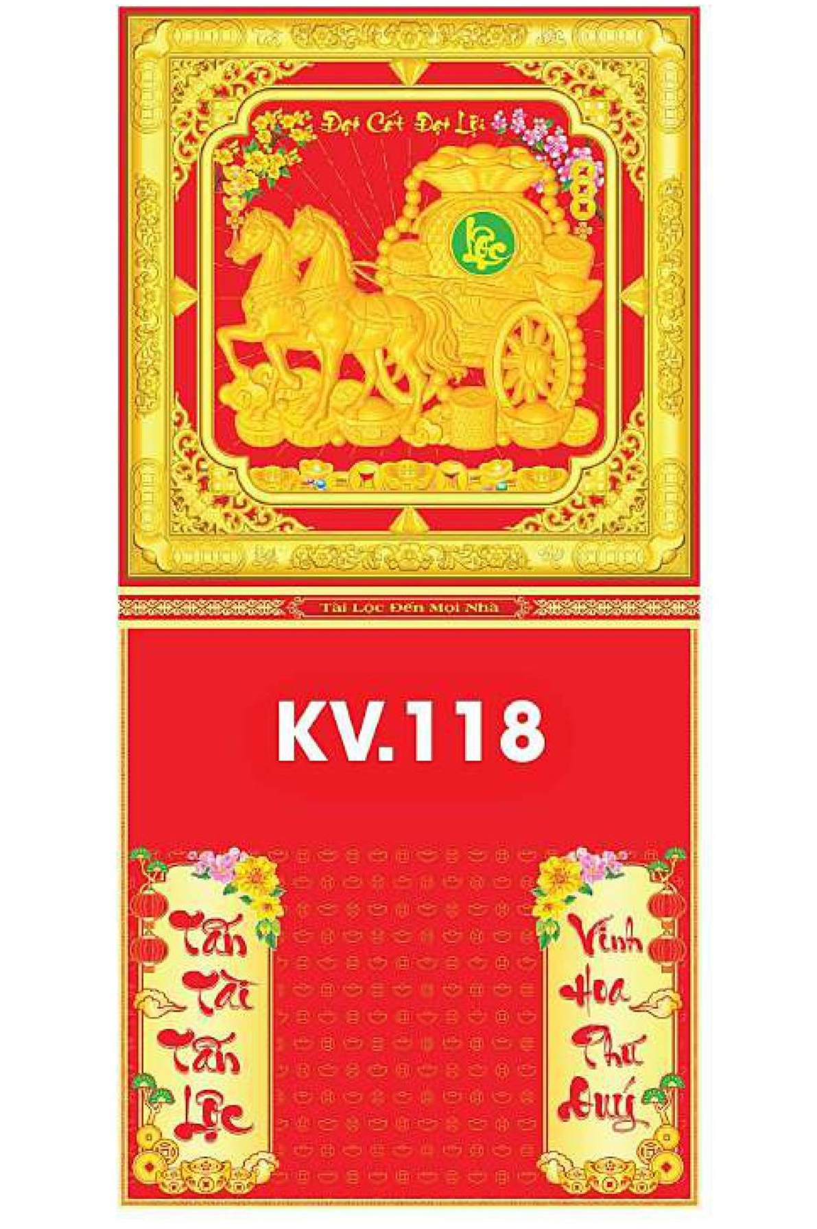 17 Mẫu Bìa Lịch 2026 Khung Vàng Dán Nổi (35x72 cm) - NSKV118 - NSKV134
