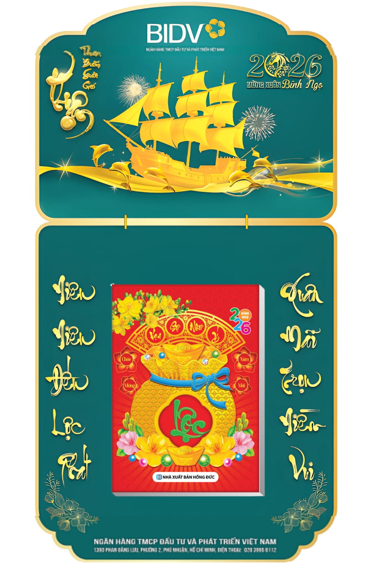 In Lịch Bloc Độc Quyền 2026 (Thiết Kế Theo Yêu Cầu) - Lịch Bloc In Logo BIDV - KÍCH THƯỚC 20 X 30 CM, 25 X 35 CM, 30 X 40 CM - NSKV401