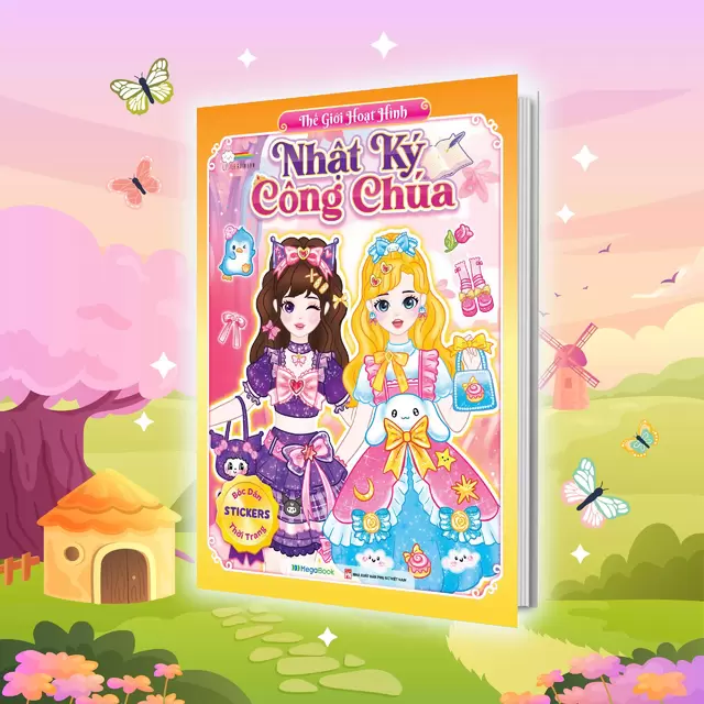 Nhật Ký Công Chúa - Thế Giới Hoạt Hình (150+ Stickers Dễ Thương)