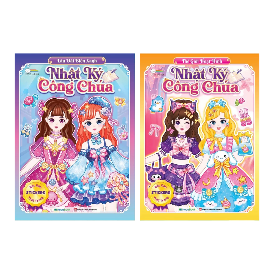 Combo Nhật Ký Công Chúa - Lâu Đài Biển Xanh + Thế Giới Hoạt Hình (Bộ 2 Cuốn)