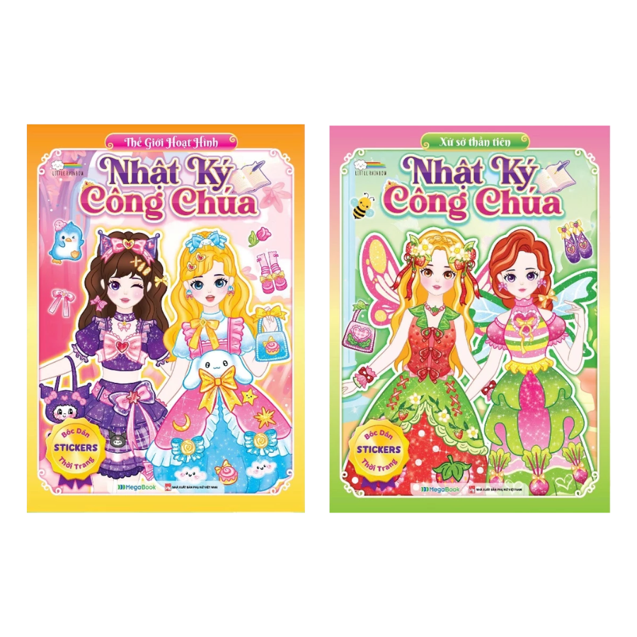 Combo Nhật Ký Công Chúa - Thế Giới Hoạt Hình + Xứ Sở Thần Tiên (Bộ 2 Cuốn)
