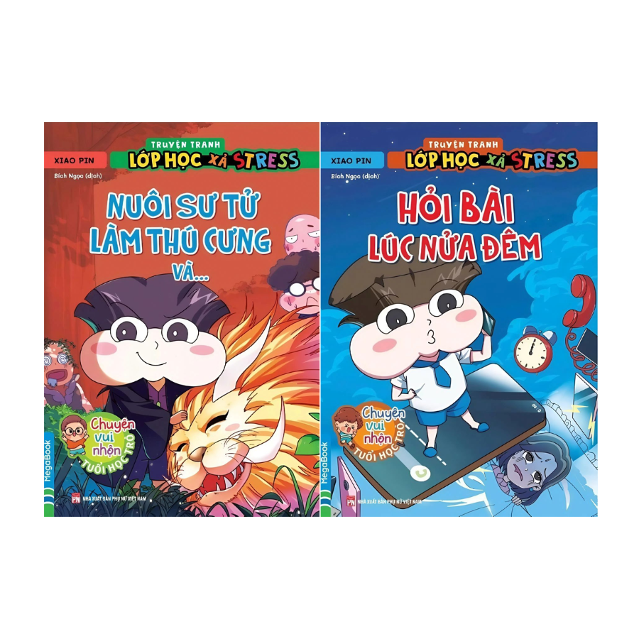 Combo Truyện Tranh Lớp Học Xả Stress - Nuôi Sư Tử Làm Thú Cưng Và... + Hỏi Bài Lúc Nửa Đêm (Bộ 2 cuốn)