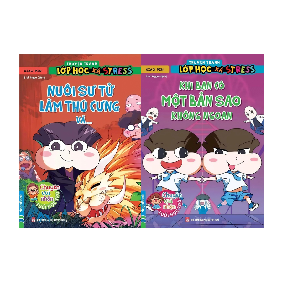 Combo Truyện Tranh Lớp Học Xả Stress - Nuôi sư tử làm thú cưng và... + Khi Bạn Có Một Bản Sao Không Ngoan (Bộ 2 cuốn)