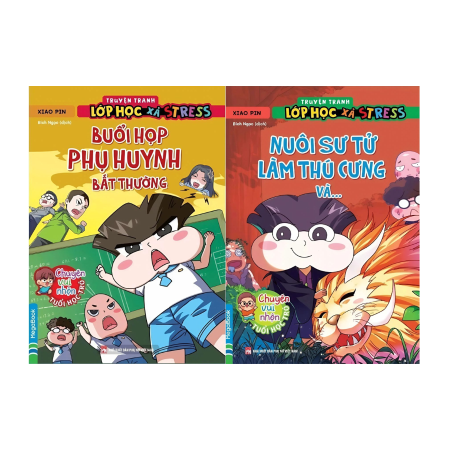 Combo Truyện Tranh Lớp Học Xả Stress - Buổi Họp Phụ Huynh Bất Thường + Nuôi Sư Tử Làm Thú Cưng Và... (Bộ 2 Cuốn)