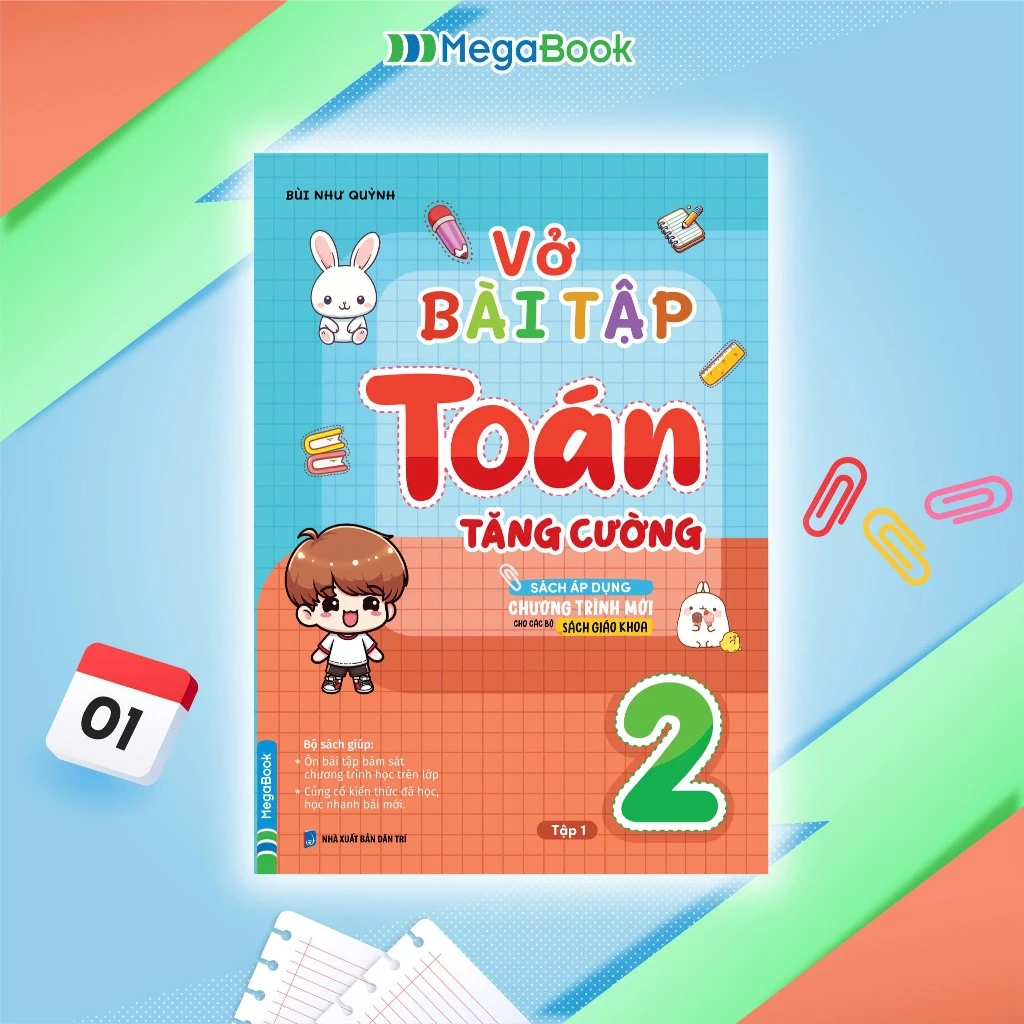 Vở B&agrave;i Tập To&aacute;n Tăng Cường Lớp 2 Tập 1