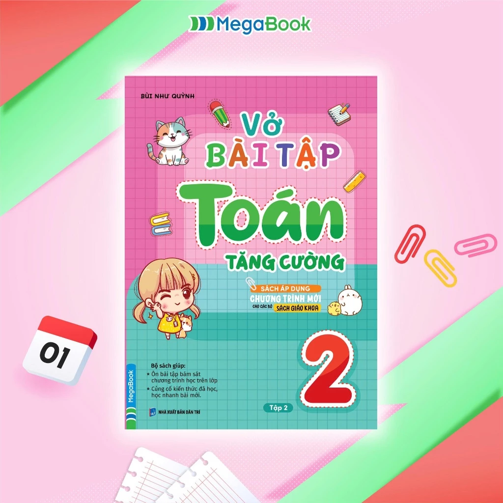 Vở B&agrave;i Tập To&aacute;n Tăng Cường Lớp 2 Tập 2
