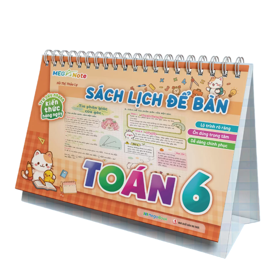 S&aacute;ch Lịch Để B&agrave;n - Tra Cứu Nhanh Kiến Thức H&agrave;ng Ng&agrave;y To&aacute;n Lớp 6