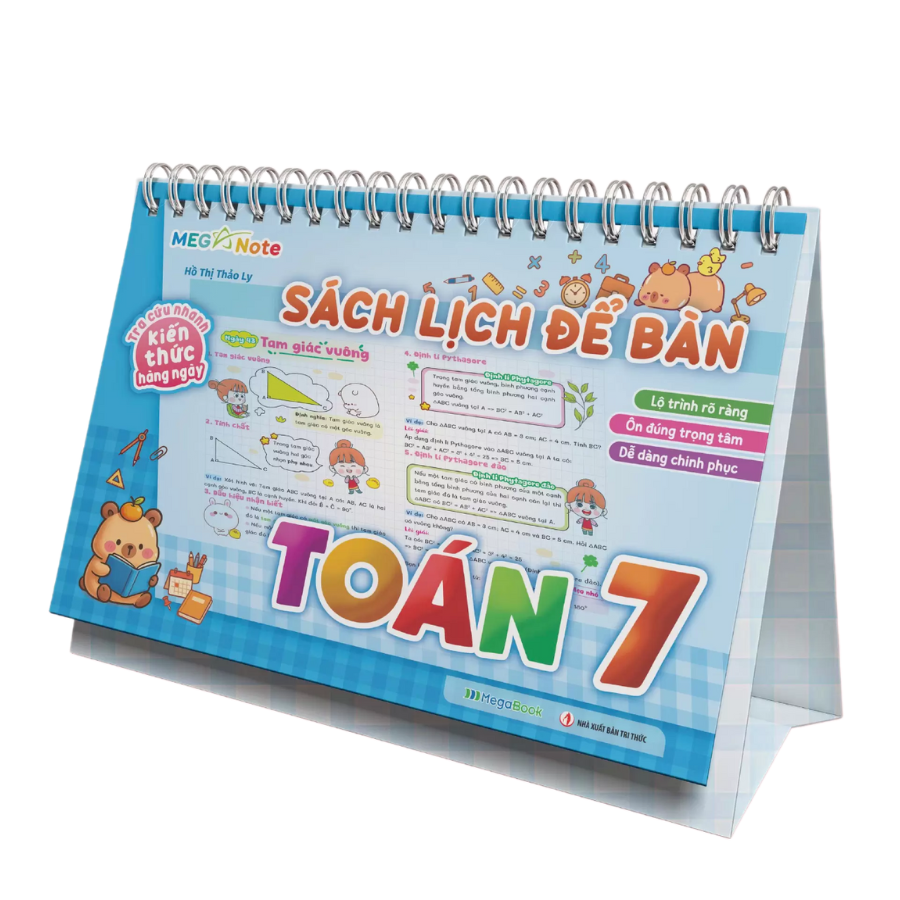 S&aacute;ch Lịch Để B&agrave;n - Tra Cứu Nhanh Kiến Thức H&agrave;ng Ng&agrave;y To&aacute;n Lớp 7