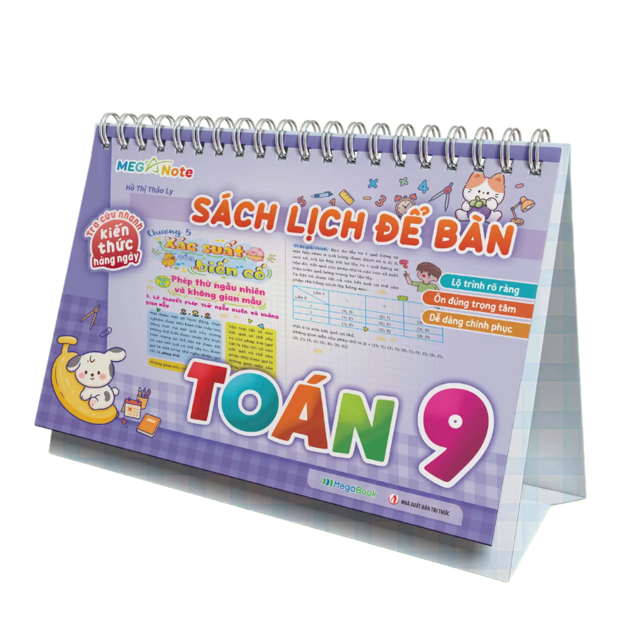 S&aacute;ch Lịch Để B&agrave;n - Tra Cứu Nhanh Kiến Thức H&agrave;ng Ng&agrave;y To&aacute;n Lớp 9