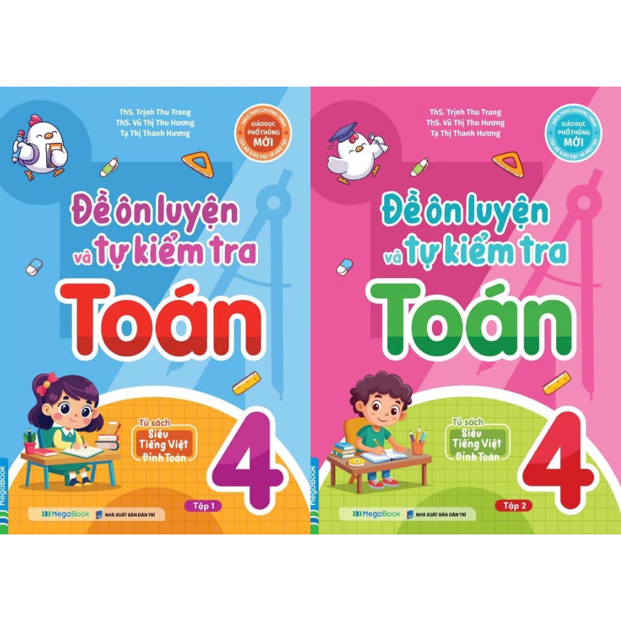 Combo Đề &Ocirc;n Luyện V&agrave; Tự Kiểm Tra To&aacute;n Lớp 4 (Bộ 2 Cuốn)