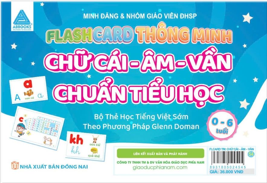 Flashcard Th&ocirc;ng Minh - Chữ C&aacute;i-&Acirc;m-Vần Chuẩn Tiểu Học - Bộ Thẻ Học Tiếng Việt Sớm Theo Phương Ph&aacute;p Glenn Doman