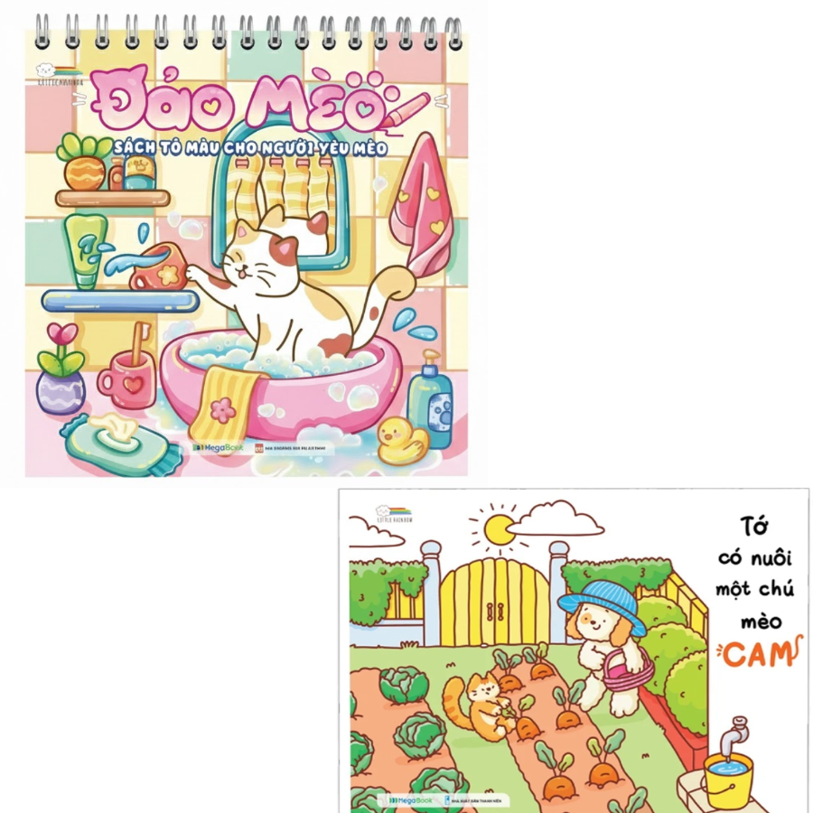 Combo Đảo M&egrave;o - S&aacute;ch T&ocirc; M&agrave;u Cho Người Y&ecirc;u M&egrave;o + Tớ C&oacute; Nu&ocirc;i Một Ch&uacute; M&egrave;o Cam (Bộ 2 Cuốn)