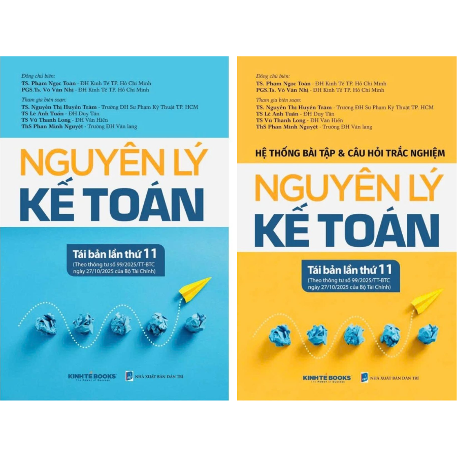 Combo Nguy&ecirc;n L&yacute; Kế To&aacute;n + Hệ Thống B&agrave;i Tập V&agrave; C&acirc;u Hỏi Trắc Nghiệp Nguy&ecirc;n L&yacute; Kế To&aacute;n (TBLT11) (Bộ 2 Cuốn)