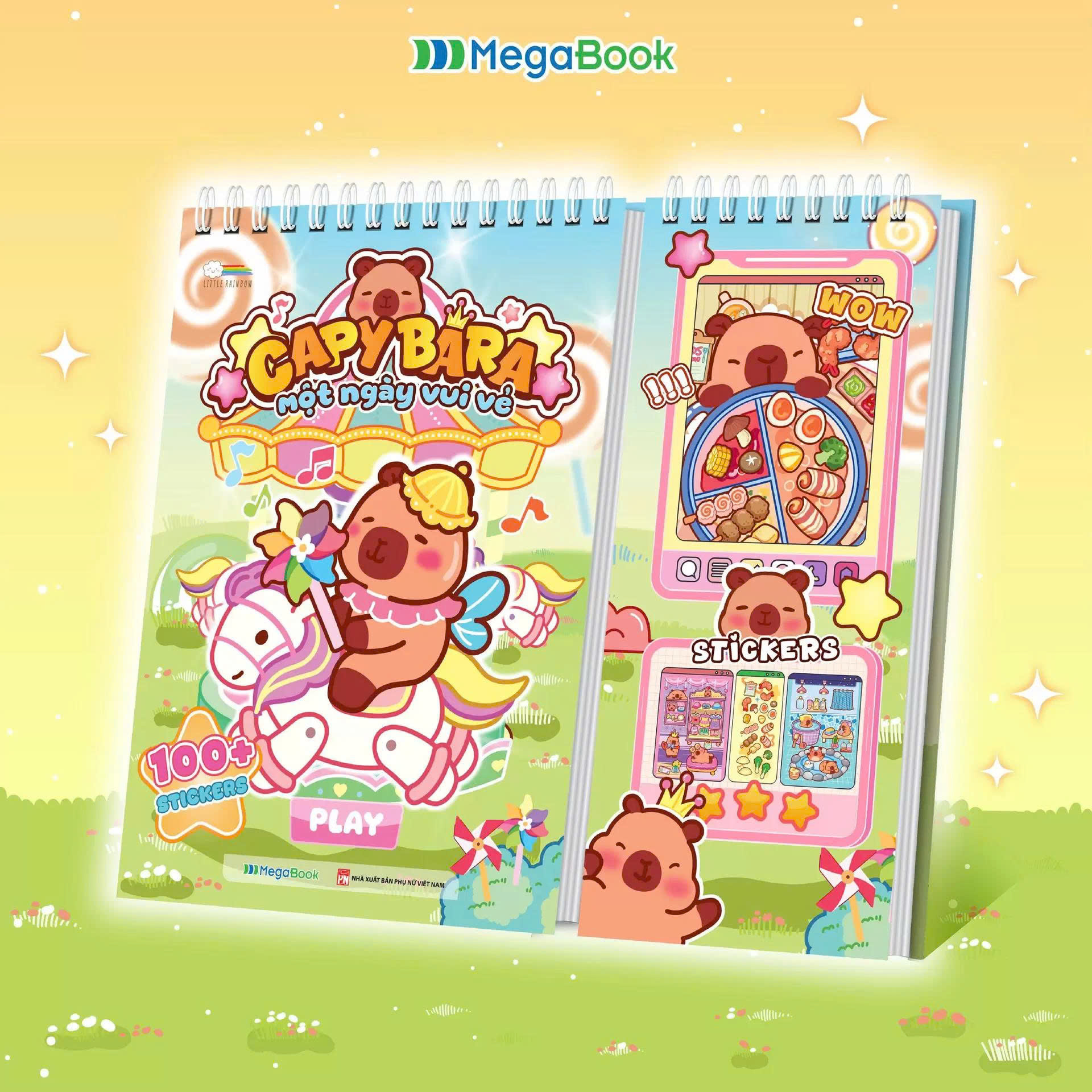 CAPYBARA - Một Ng&agrave;y Vui Vẻ (B&oacute;c D&aacute;n 3D Hơn 100+ Sticker S&aacute;ng Tạo Cho B&eacute;)
