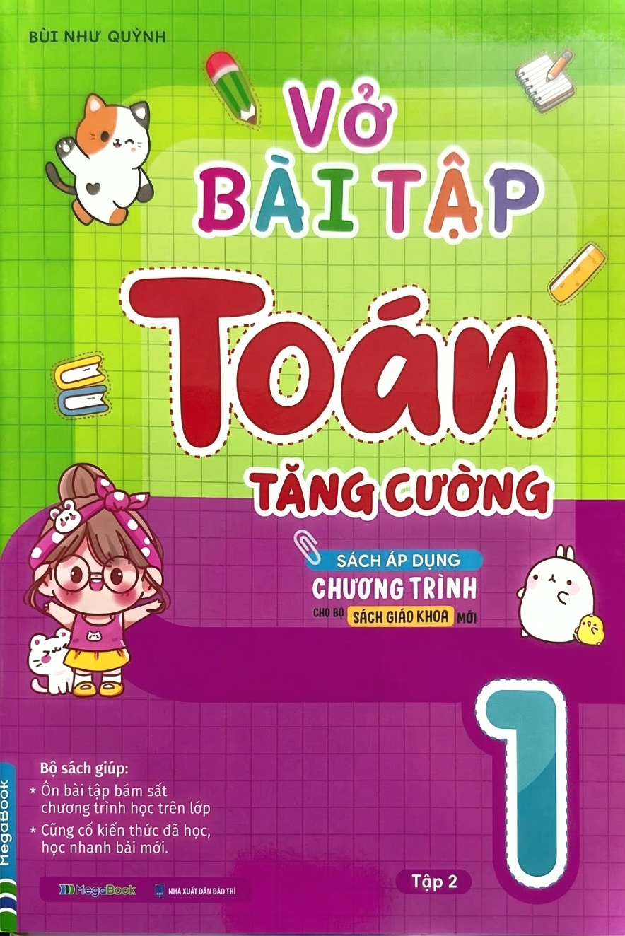 Vở B&agrave;i Tập To&aacute;n Tăng Cường Lớp 1 Tập 2