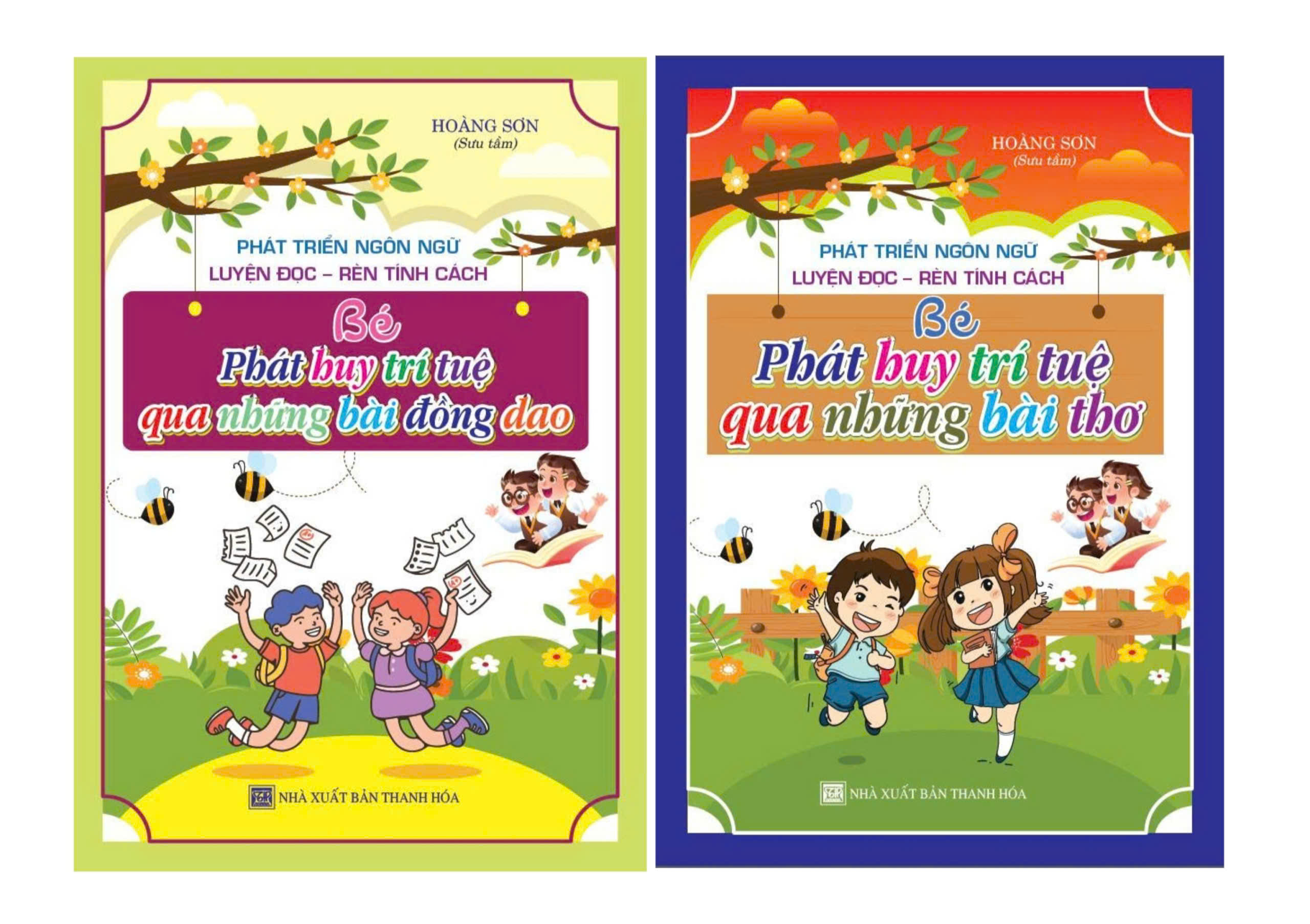 Combo Ph&aacute;t Triển Ng&ocirc;n Ngữ B&eacute; Ph&aacute;t Huy Tr&iacute; Tuệ Qua Những B&agrave;i Thơ + Đồng Dao( Luyện Đọc - R&egrave;n T&iacute;nh C&aacute;ch)( Bộ 2 Cuốn)