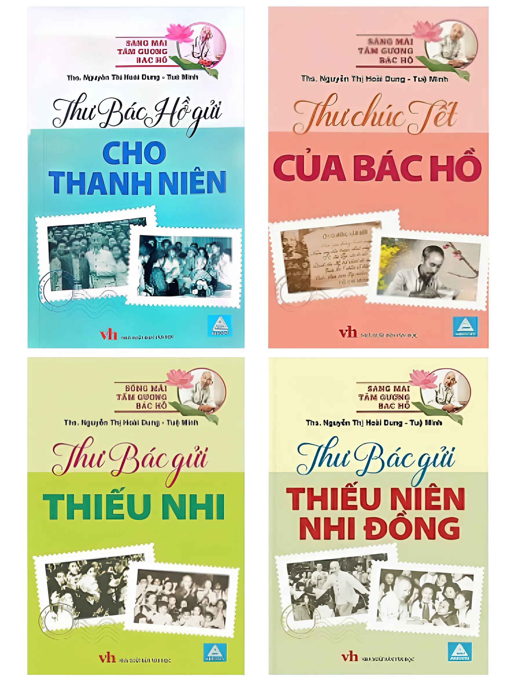 Combo S&aacute;ng M&atilde;i Tấm Gương B&aacute;c Hồ 2 Thư B&aacute;c Hồ Gửi Cho Thanh Ni&ecirc;n + Thiếu Nhi + Thiếu Ni&ecirc;n Nhi Đồng + Thư Ch&uacute;c Tết - Bộ 4 Cuốn