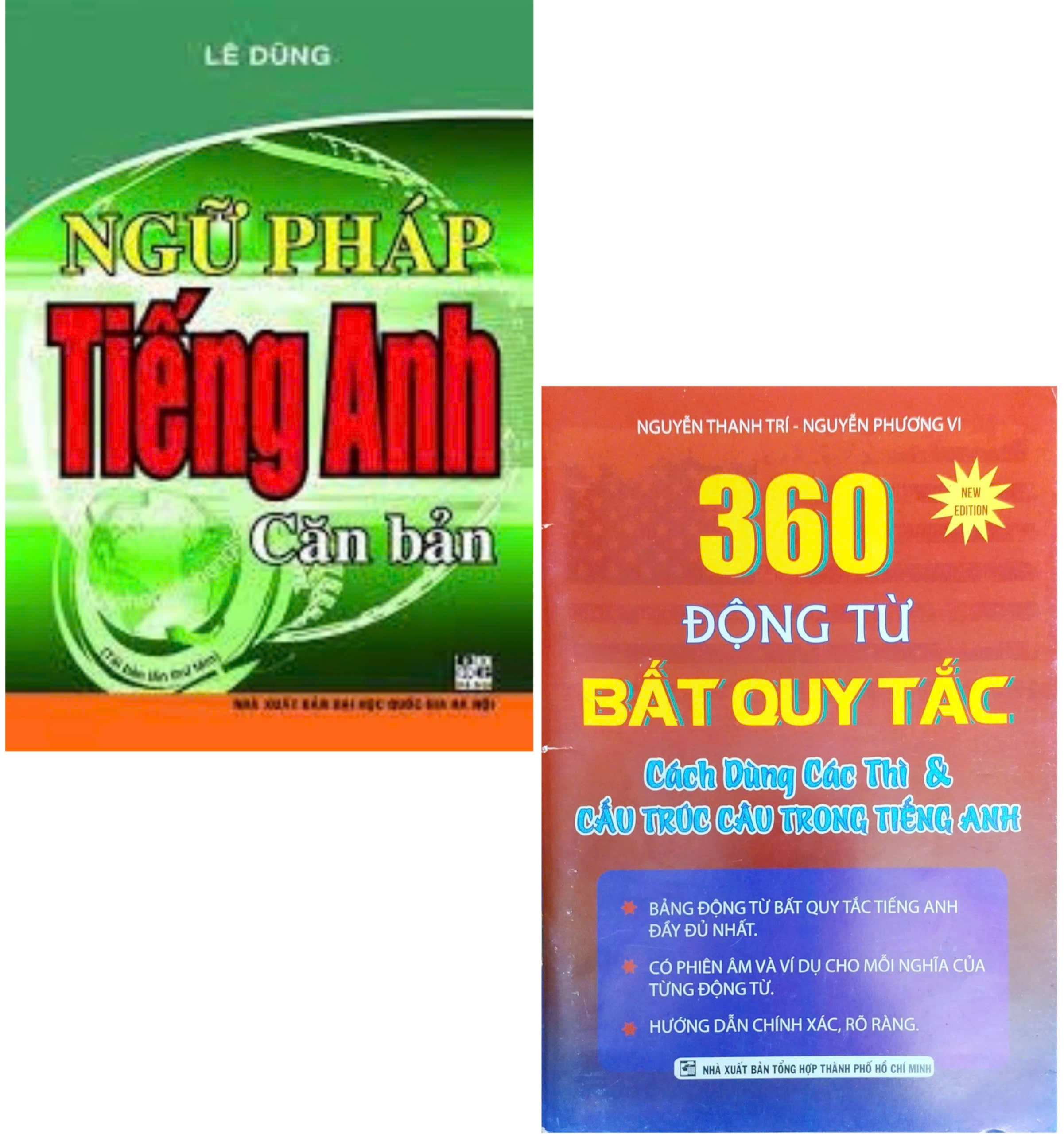 Combo 360 Động Từ Bất Quy Tắc ( KV ) & Ngữ Ph&aacute;p Tiếng Anh Căn Bản ( HA )