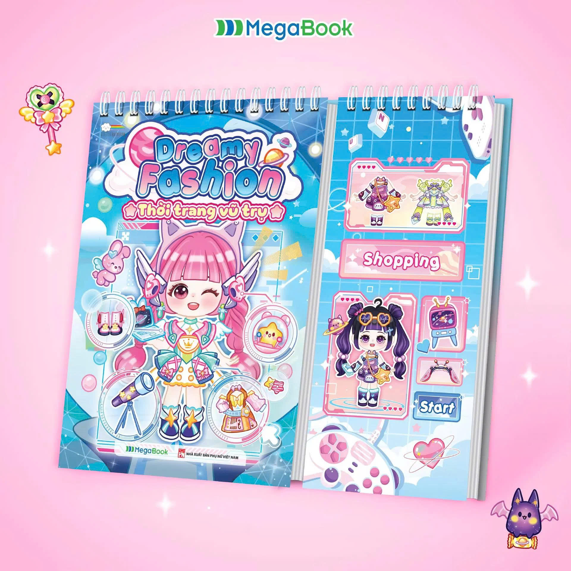 Dreamy Fashion - Thời trang vũ trụ (B&oacute;c d&aacute;n hơn 200+ sticker s&aacute;ng tạo cho b&eacute; g&aacute;i)