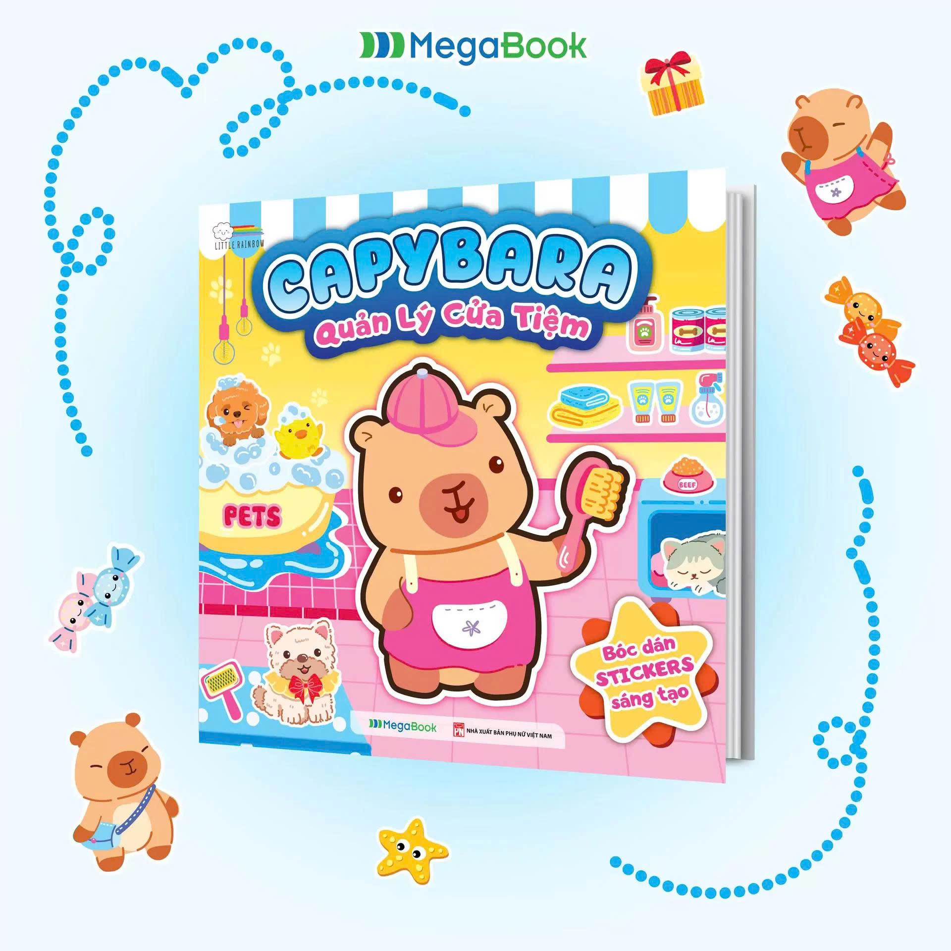 Capybara - Quản l&yacute; cửa tiệm (Đồ chơi b&oacute;c d&aacute;n Stickers cho b&eacute;)