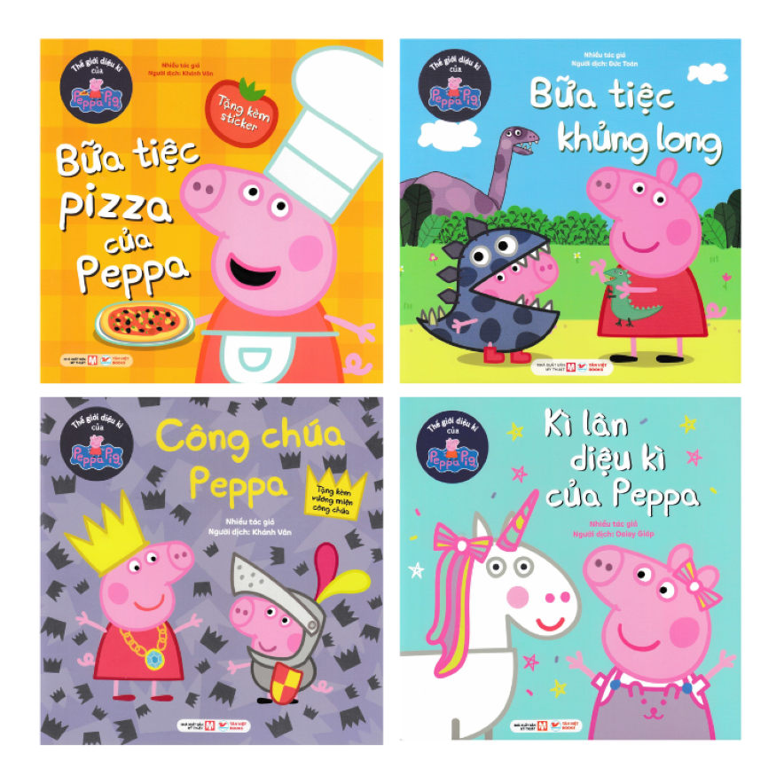 Combo Thế Giới Diệu K&igrave; Của Peppa Pig PIZZA + KHỦNG LONG + C&Ocirc;NG CH&Uacute;A + K&Igrave; L&Acirc;N