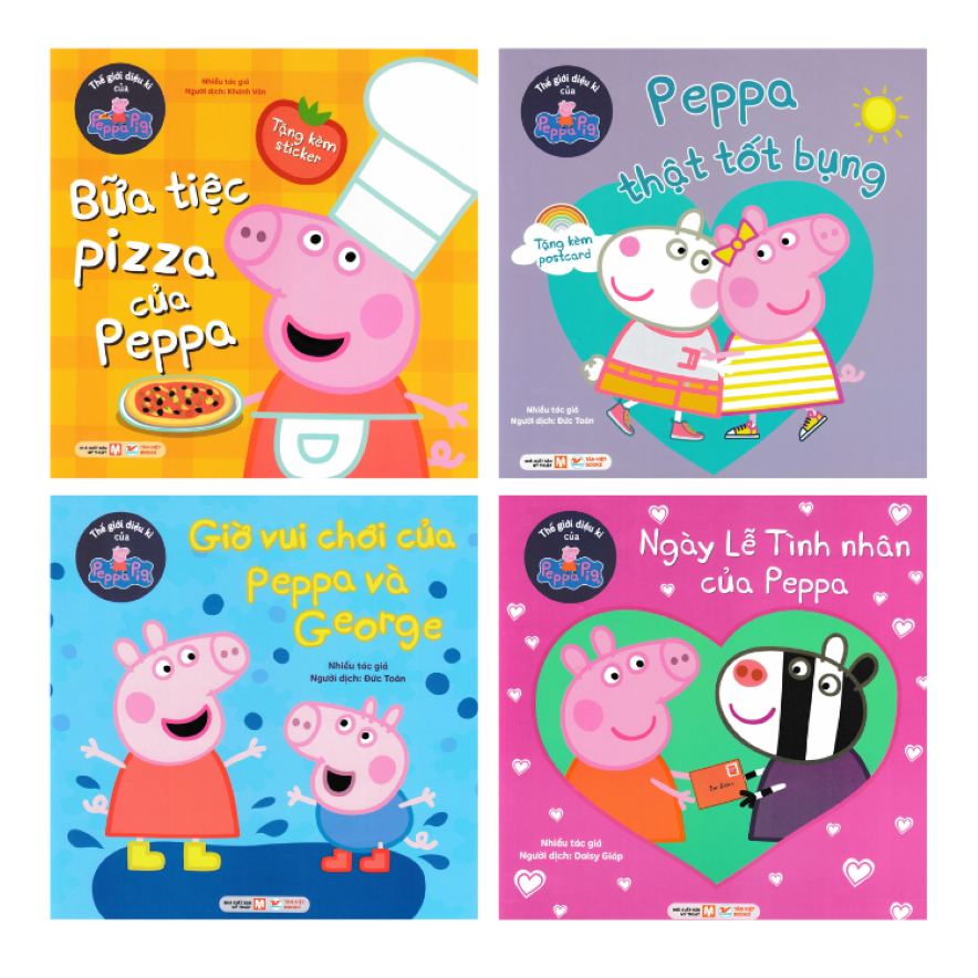 Combo Thế Giới Diệu K&igrave; Của Peppa Pig LỄ T&Igrave;NH NH&Acirc;N + VUI CHƠI + TỐT BỤNG + PIZZA