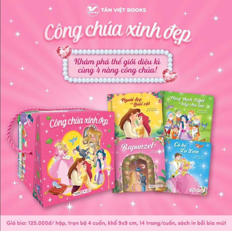 Bộ Hộp C&ocirc;ng Ch&uacute;a Xinh Đẹp - Trọn Bộ 4 Cuốn