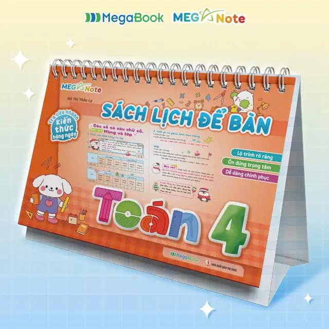 S&aacute;ch Lịch Để B&agrave;n - Tra Cứu Nhanh Kiến Thức H&agrave;ng Ng&agrave;y To&aacute;n Lớp 4