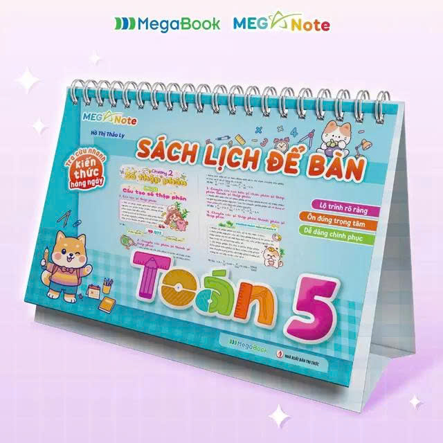 S&aacute;ch Lịch Để B&agrave;n - Tra Cứu Nhanh Kiến Thức H&agrave;ng Ng&agrave;y To&aacute;n Lớp 5
