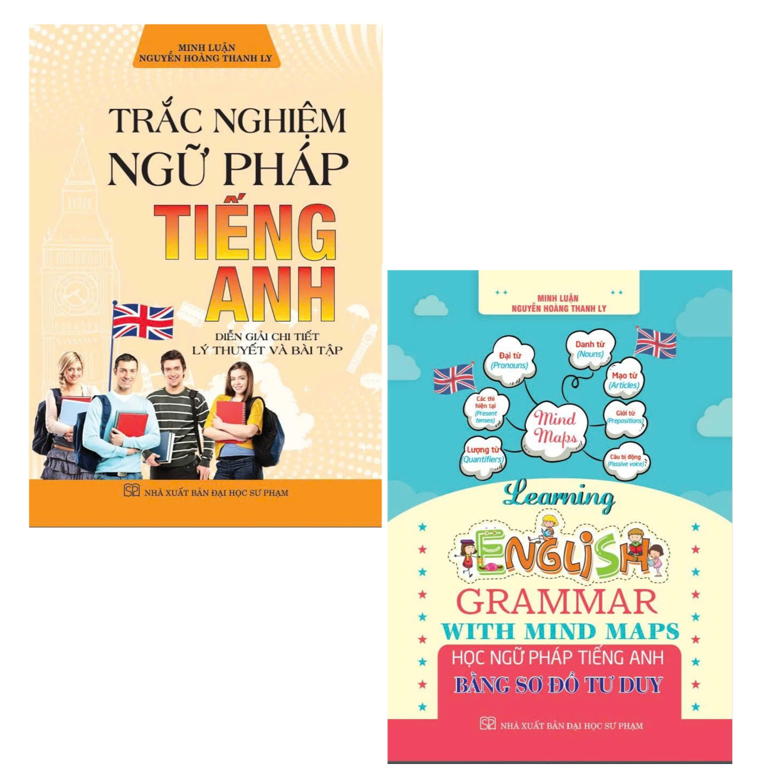 Combo Học Ngữ Ph&aacute;p Tiếng Anh Bằng Sơ Đồ Tư Duy + Trắc Nghiệm Ngữ Ph&aacute;p Tiếng Anh Diễn Giải Chi Tiết &ndash; L&yacute; Thuyết V&agrave; B&agrave;i Tập ( Bộ 2 Cuốn )