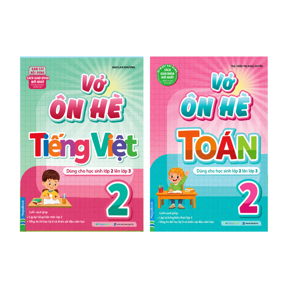 Combo Vở &Ocirc;n H&egrave; To&aacute;n V&agrave; Tiếng Việt Lớp 2 - D&agrave;nh Cho Học Sinh Lớp 2 L&ecirc;n Lớp 3 ( Theo Chương Tr&igrave;nh SGK Mới Nhất)