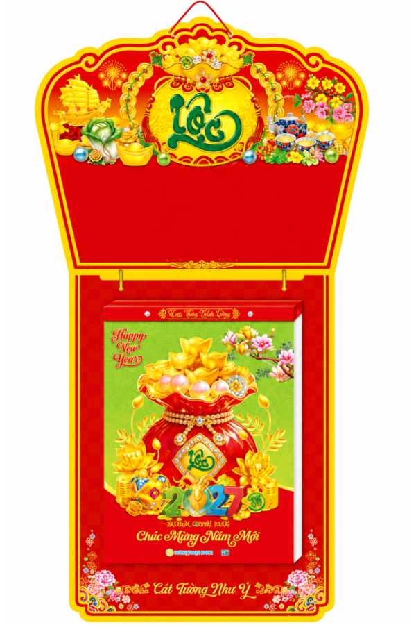 Lịch Bloc Đại Đặc Biệt 2027 Đinh M&ugrave;i - Tr&agrave; Đạo (17x24 cm) - Mẫu NSHT12
