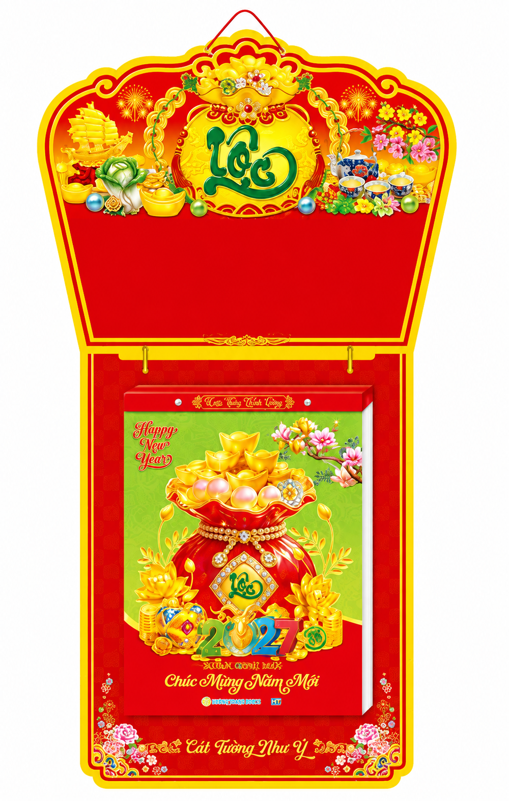 Lịch Bloc Đại Đặc Biệt 2027 Đinh M&ugrave;i - Tr&agrave; Đạo (17x24 cm) - Mẫu NSHT12