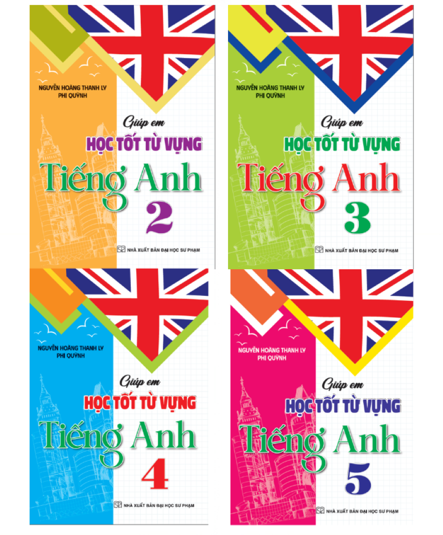 Combo Gi&uacute;p Em Học Tốt Từ Vựng Tiếng Anh Tiểu Học (2+3+4+5)  (Bộ 4 cuốn) - HA