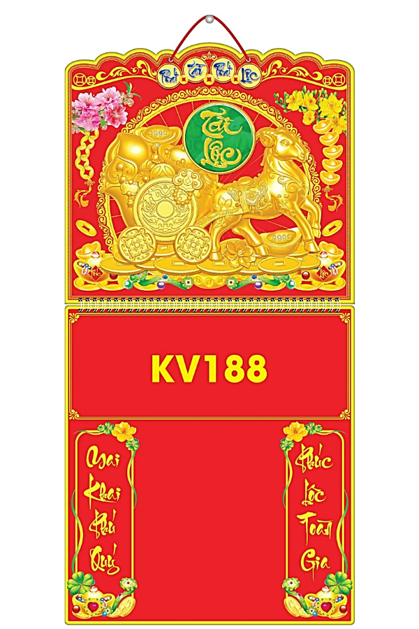B&igrave;a Lịch L&ograve; Xo Giữa 2027 - D&aacute;n Nổi 30x60cm (Gắn Bloc) - Mẫu NSKV187-188