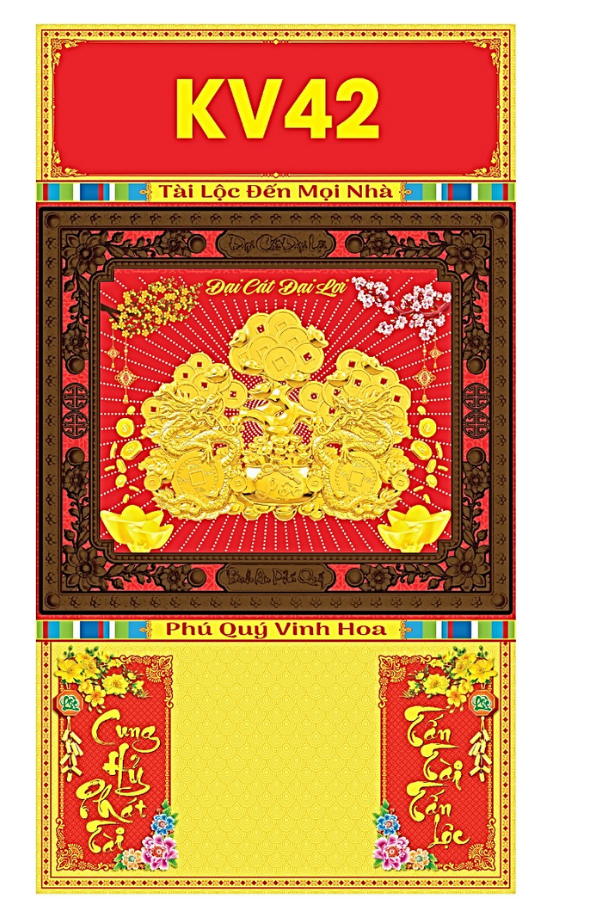 B&igrave;a Gấp 40x73cm Khung N&acirc;u D&aacute;n Chữ Nổi 3D 2027 (Gắn Bloc) - Mẫu NSKV42-47
