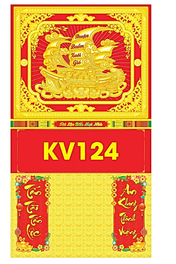 B&igrave;a Gấp 35x63cm Khung V&agrave;ng D&aacute;n Chữ Nổi 3D 2027 (Gắn Bloc) - Mẫu NSKV124-129
