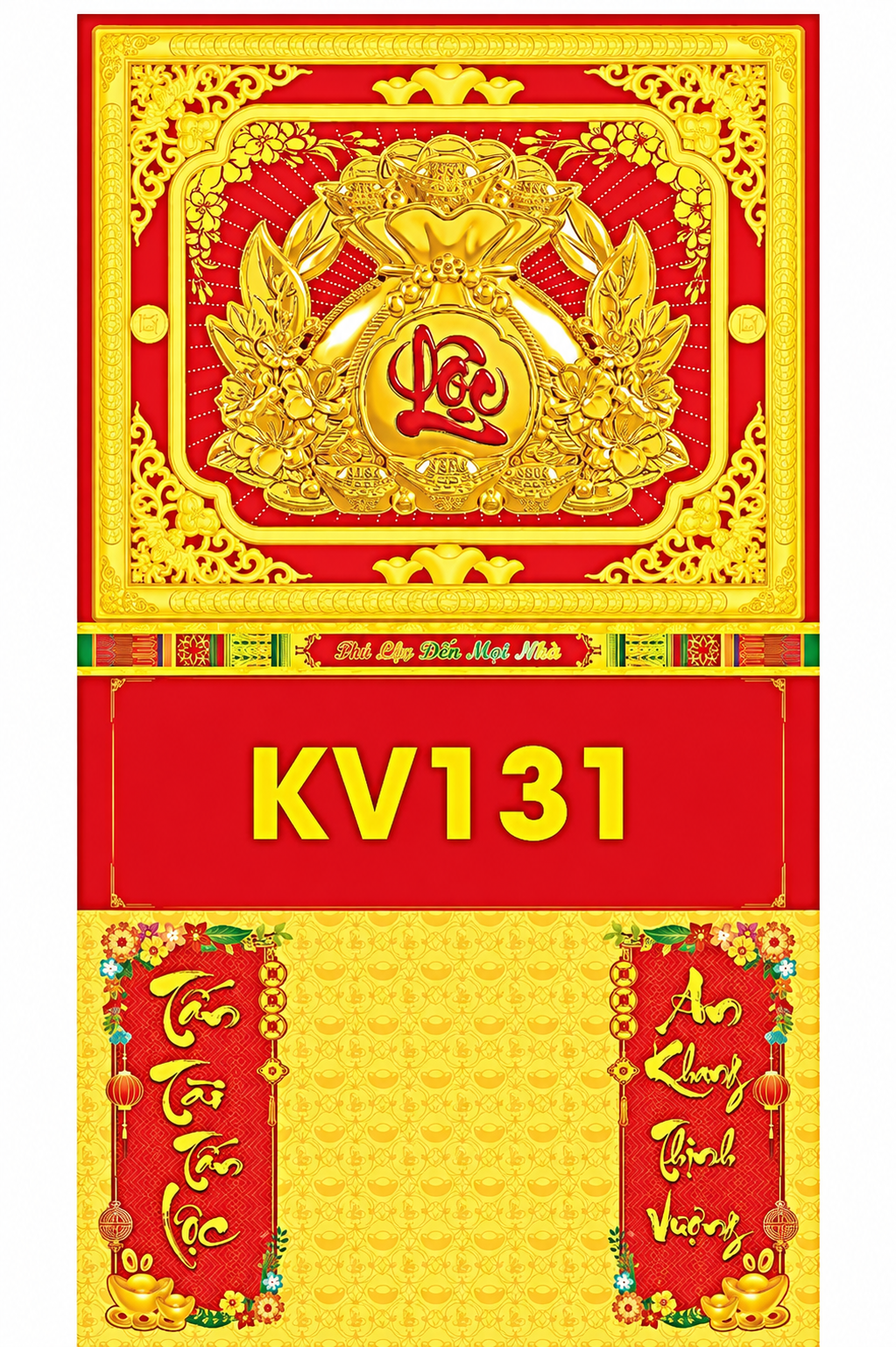 B&igrave;a Gấp 35x63cm Khung V&agrave;ng D&aacute;n Chữ Nổi 3D 2027 (Gắn Bloc) - Mẫu NSKV130-133