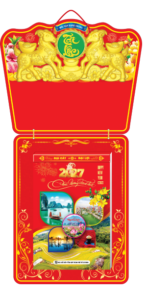 Lịch Bloc Si&ecirc;u Đại 2027 Đinh M&ugrave;i (20x30cm) - Mẫu NSKV05