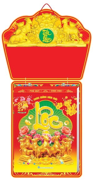 Lịch Bloc Si&ecirc;u Cực Đại 2027 Đinh M&ugrave;i - Phong Thủy C&aacute;t Tường (30x40cm) - Mẫu NSKV02