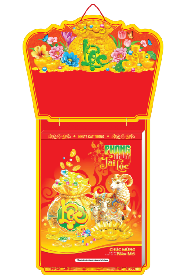 Lịch Treo Tường 53 Tuần 2027 (30 x 40 cm) - Phong Thủy T&agrave;i Lộc - NSKV10