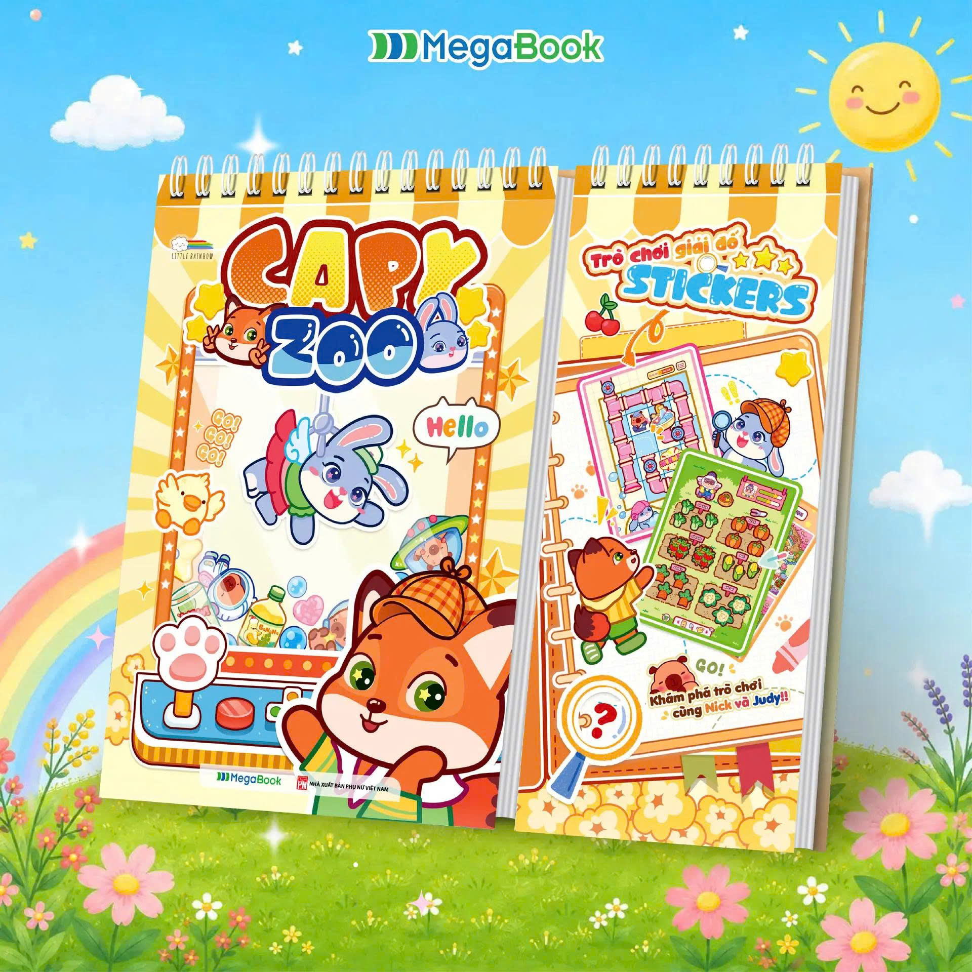 Capy Zoo - Tr&ograve; Chơi Giải Đố Sticker (Đồ Chơi Giải Đố, B&oacute;c D&aacute;n 160+ Sticker Cho B&eacute;)